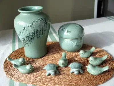 Green colored Icheon style ceramics from Icheon Pottery Village