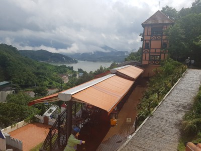 Stunning views from Petite France, Gapyeong Looking downwards at beautiful views from Petite France in Gapyeong