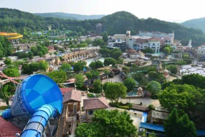 Aerial view of Carribean Bay water theme park