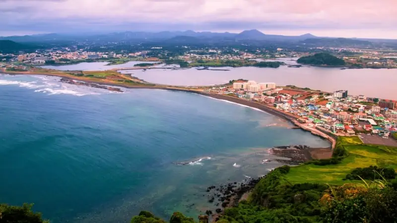 A view from above of where we will stay during ourJeju Island tour