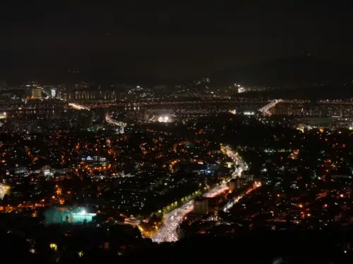 Night view of the city from North Seoul Tower