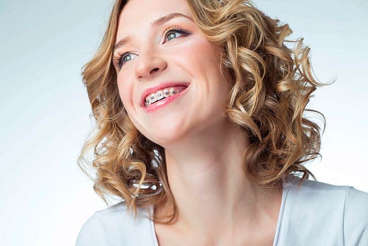 Woman with braces
