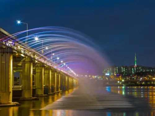 Night view from Banpo bridge