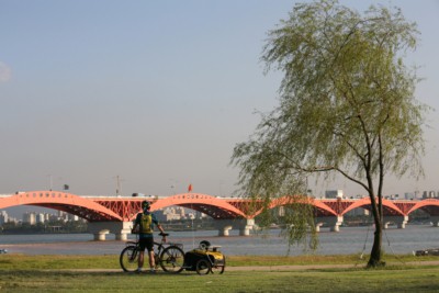 View of the Han River from our picnic spot