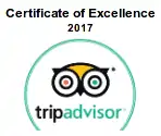 VIP Travel Certificate of Excellence 2017 award from TripAdvisor