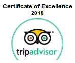VIP Travel Certificate of Excellence 2018 award from TripAdvisor