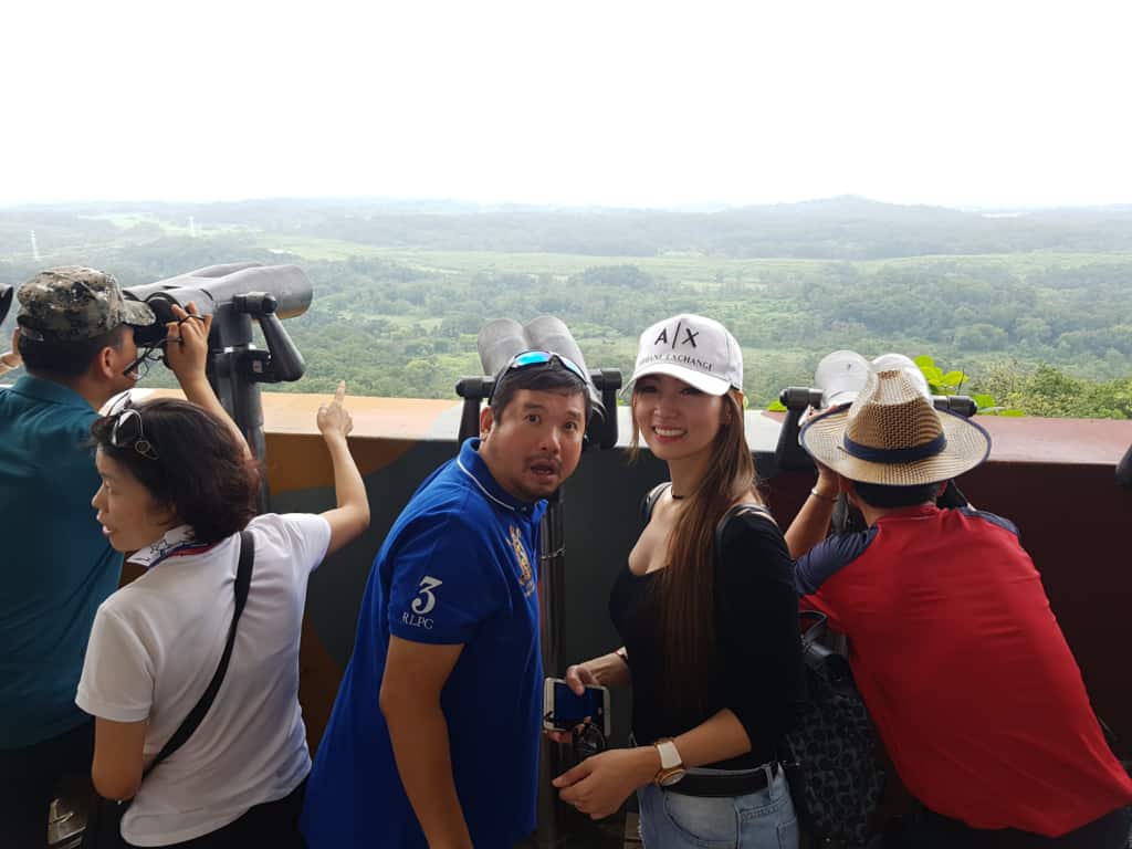 Looking at North Korea through high powered binoculars from Dorasan Observatory